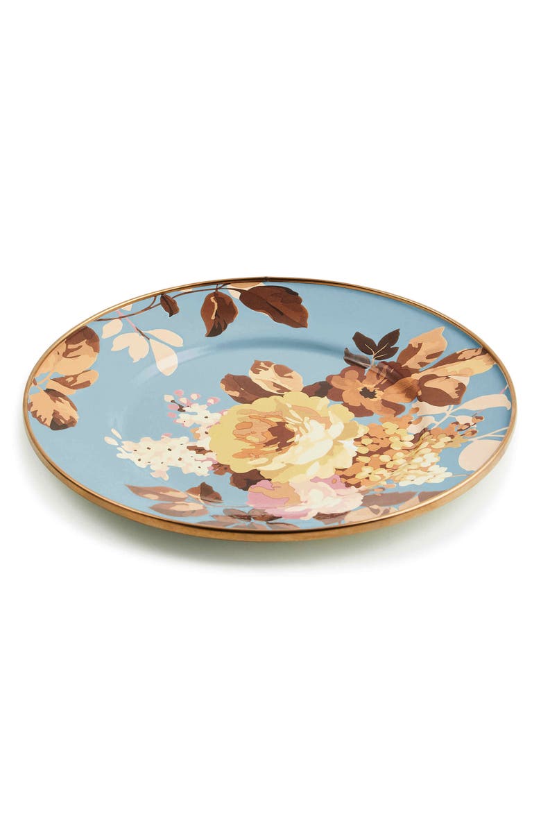MACKENZIE CHILDS Wild Rose Slate Salad Plate, Main, color, Blue
