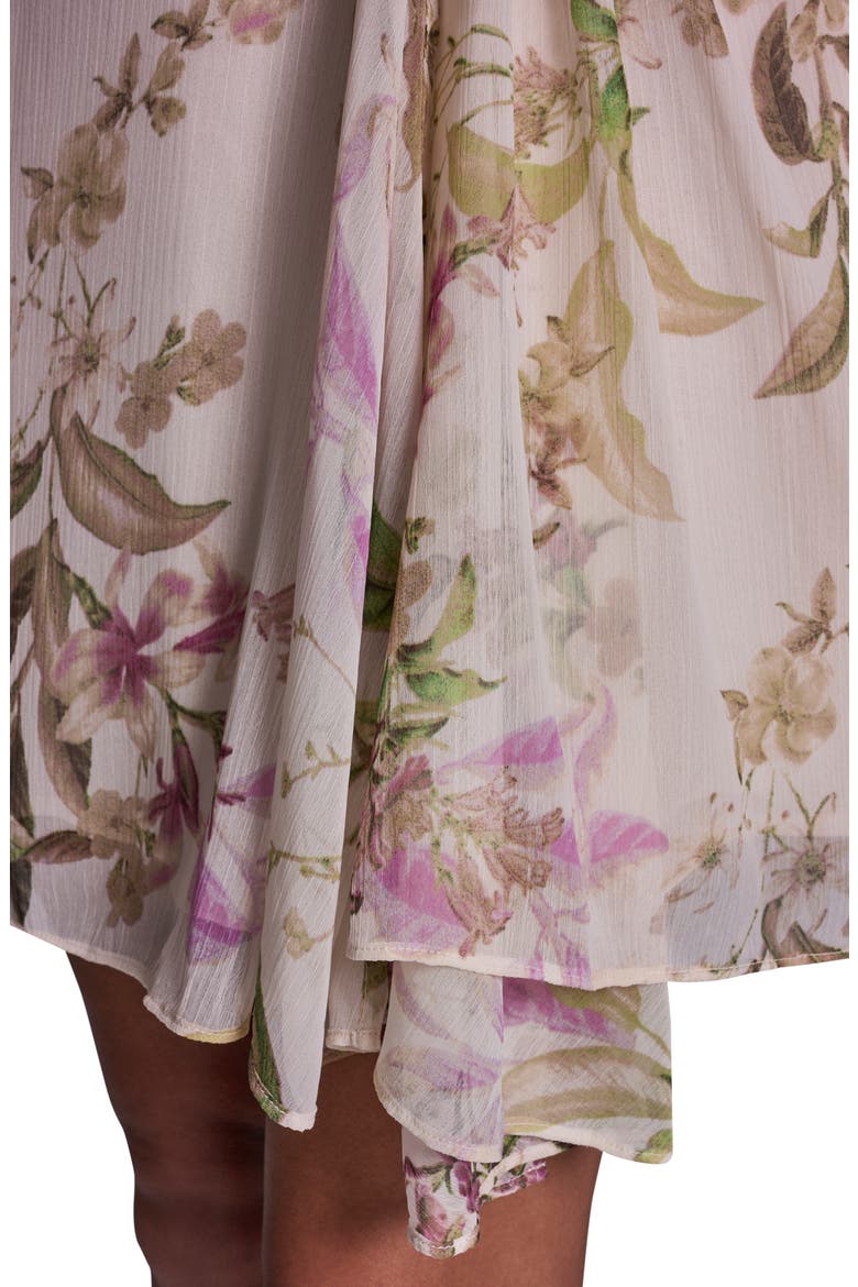 Faux Wrap Dress, Alternate, color, SHOCKING PINK MULTI