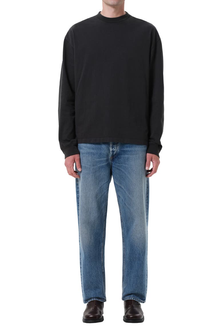 '90s Mid Rise Relaxed Straight Leg Jeans, Alternate, color, FRICTION