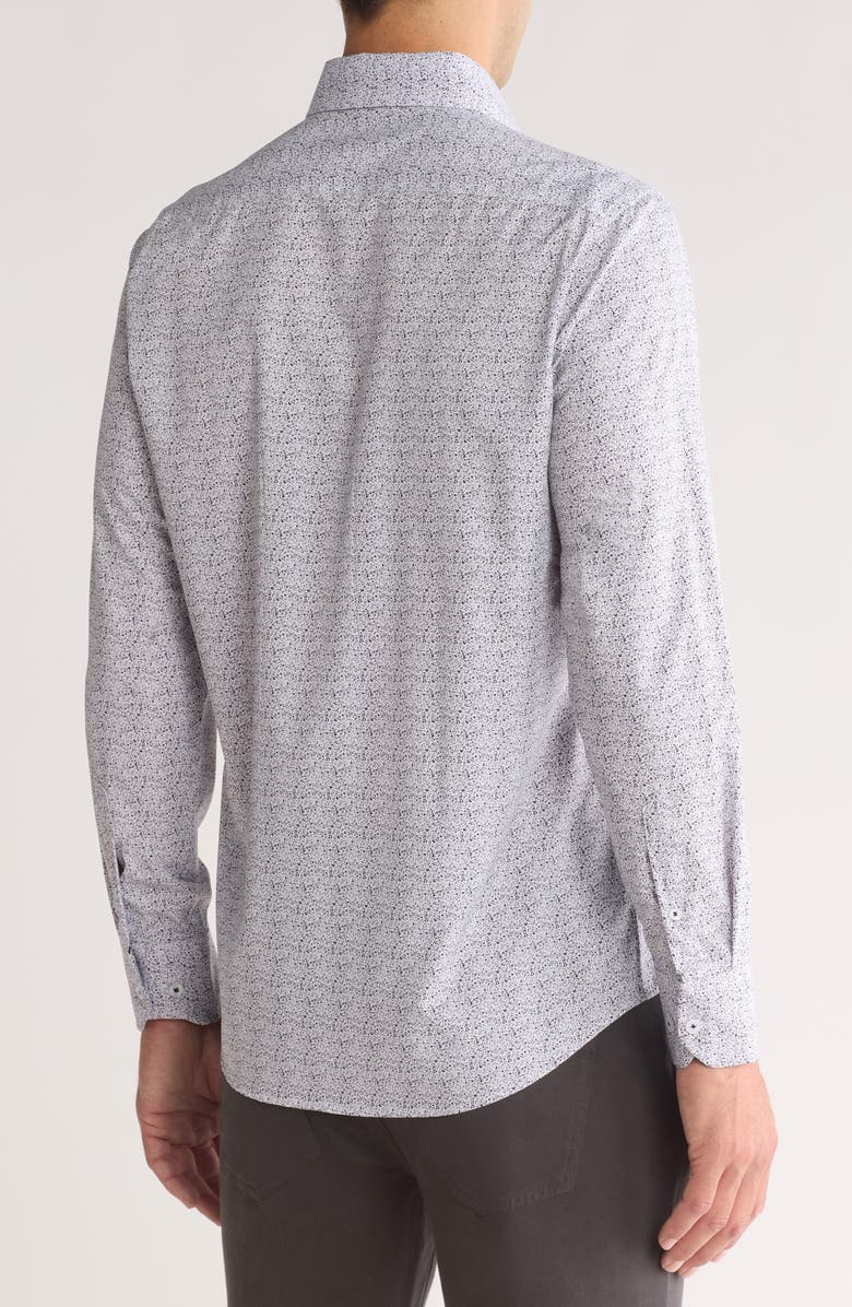 T.R. PREMIUM Splatter Print Stretch Button-Up Shirt, Alternate, color,