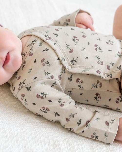 Colored Organics Organic Kai Kimono Bodysuit In Neutral