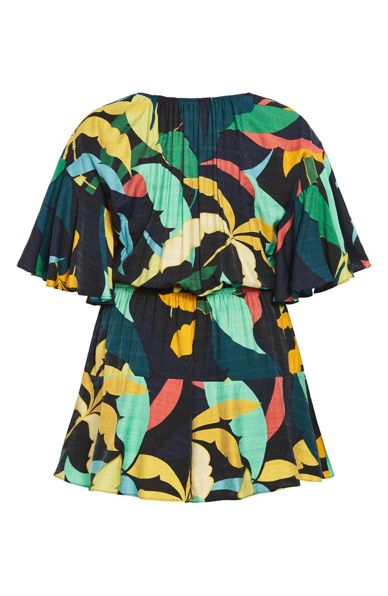 City Chic Harlow Flutter Sleeve Playsuit, Alternate, color, 