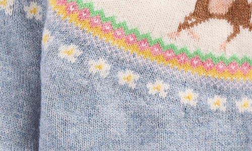 Mini Boden Kids' Edie Fair Isle Cardigan In Gray