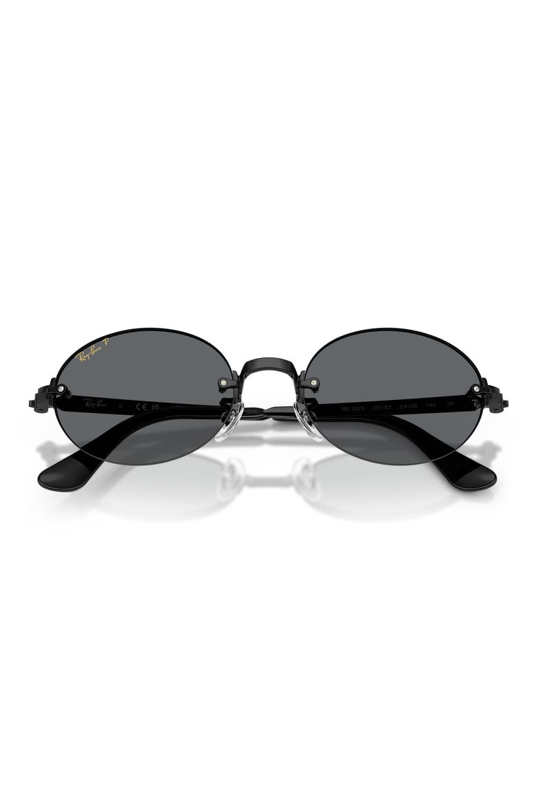 x A$AP Rocky 54mm Polarized Oval Sunglasses, Alternate, color, BLACK / DARK GREY POLAR