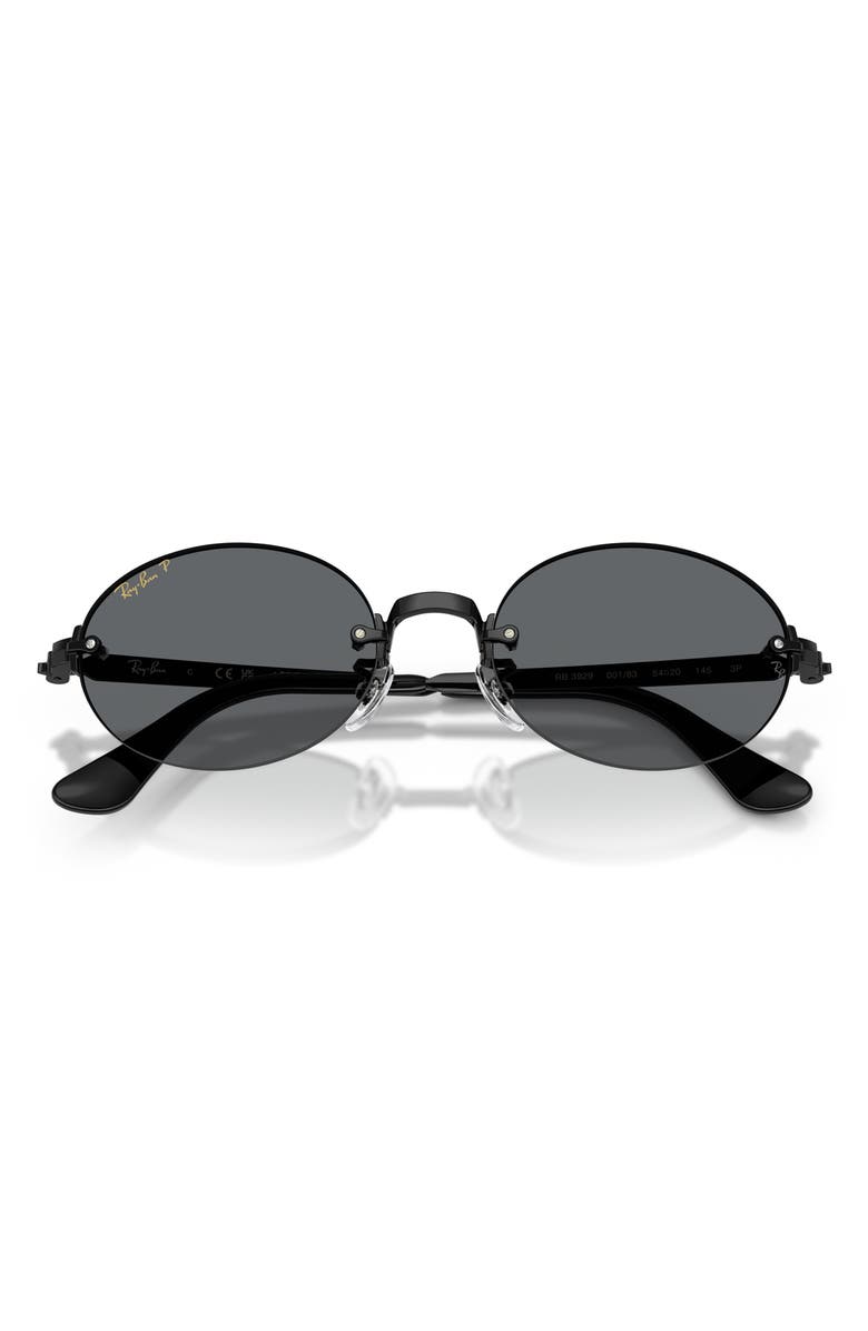 Ray-Ban x A$AP Rocky 54mm Polarized Oval Sunglasses, Alternate, color, Black / Dark Grey Polar