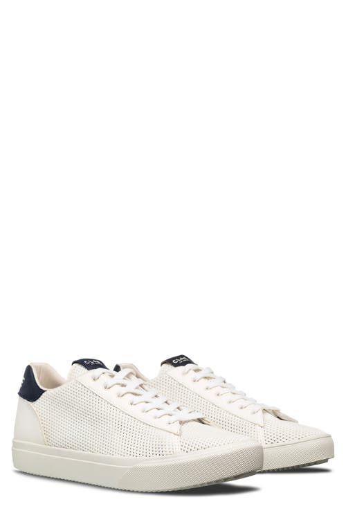 Clae Bradley Knit Low Top Sneaker In White Navy Cactus