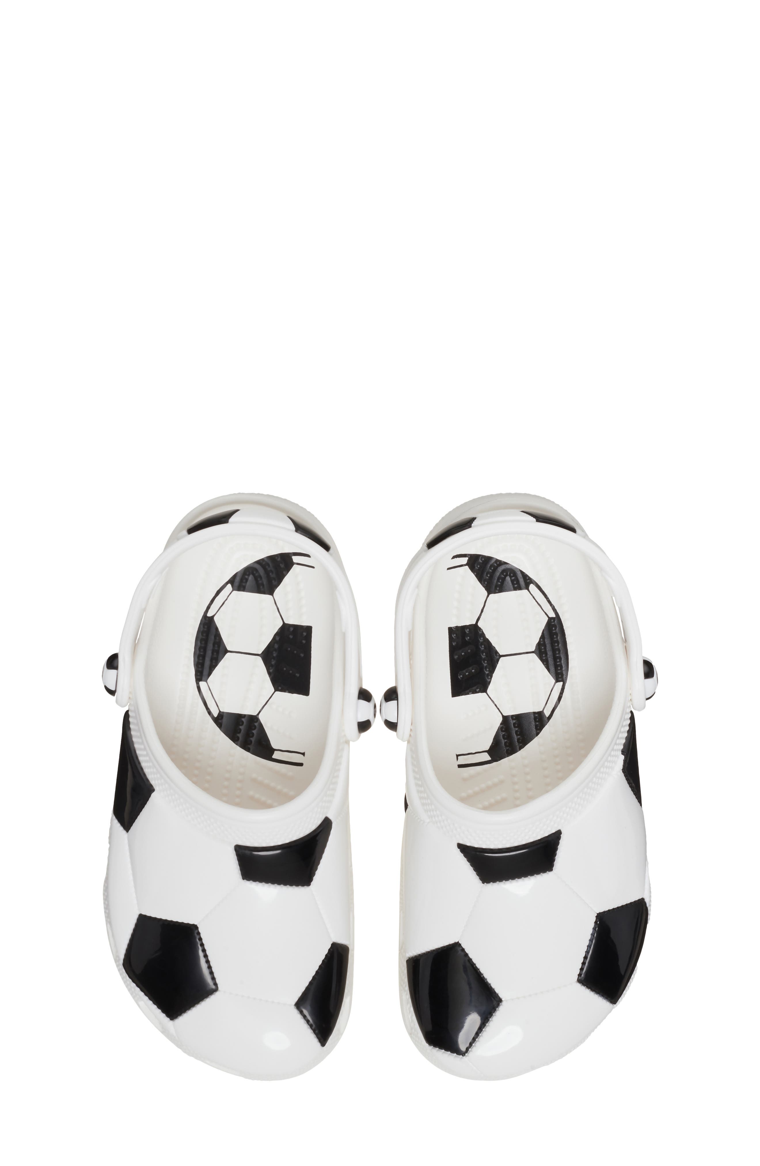 CROCS Kids' Classic Soccer Ball Clog, Alternate, color, White/ Black