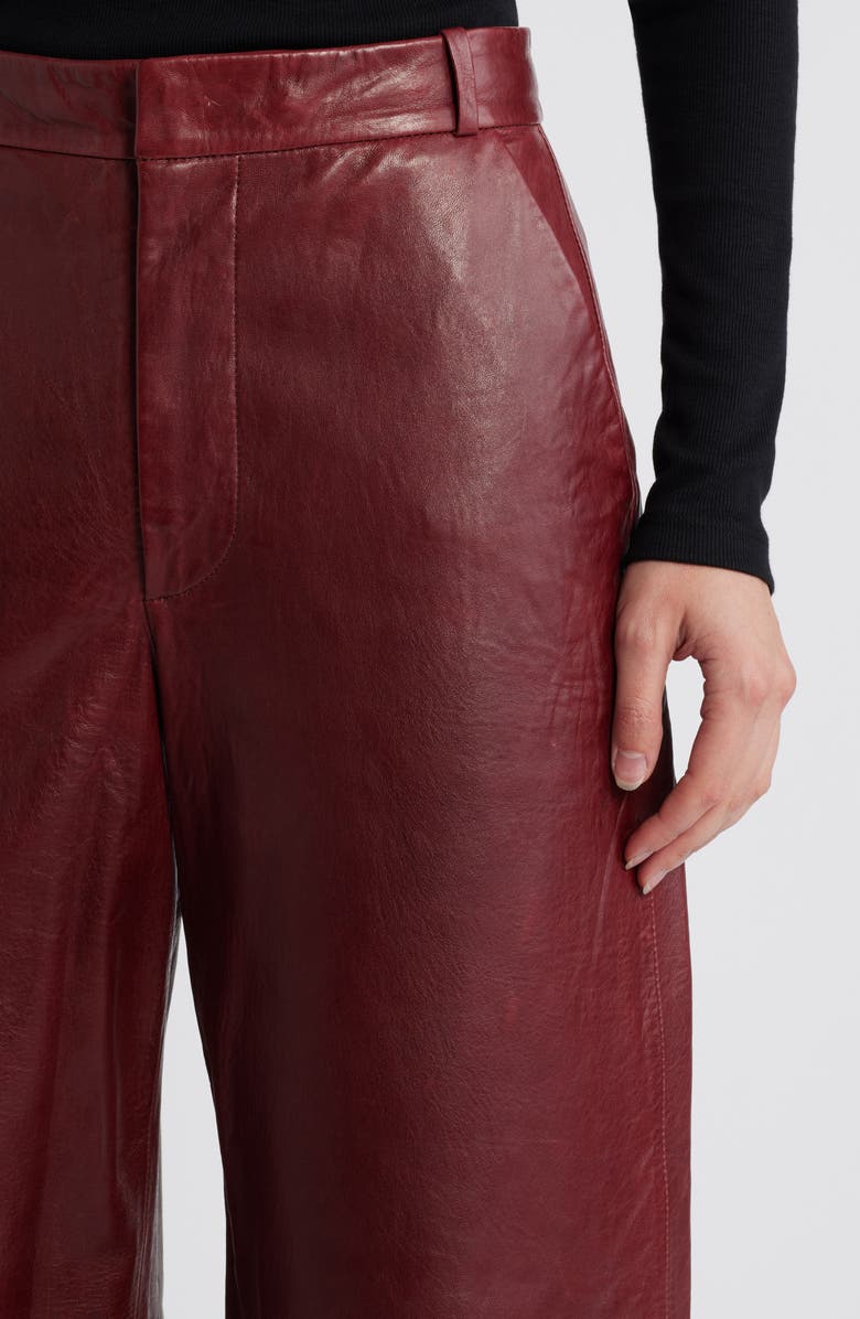 FRAME The Wide Leg Leather Trousers, Alternate, color, 