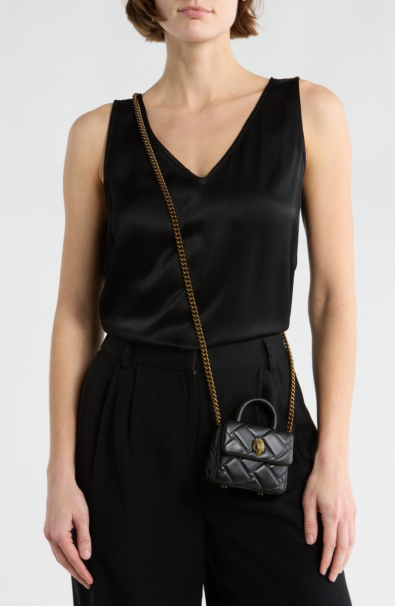 Kurt Geiger London Micro Kensington Quilted Bag, Alternate, color, Black