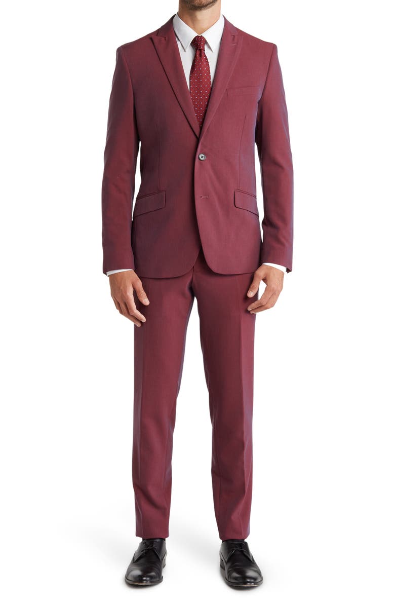 SAVILE ROW CO Bi-Stretch Mohair Solid Suit, Main, color, 