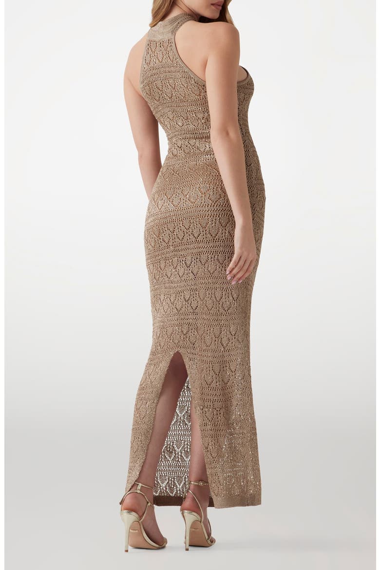 Cynthia Sequin Keyhole Maxi Dress, Alternate, color, WET SAND MULTI