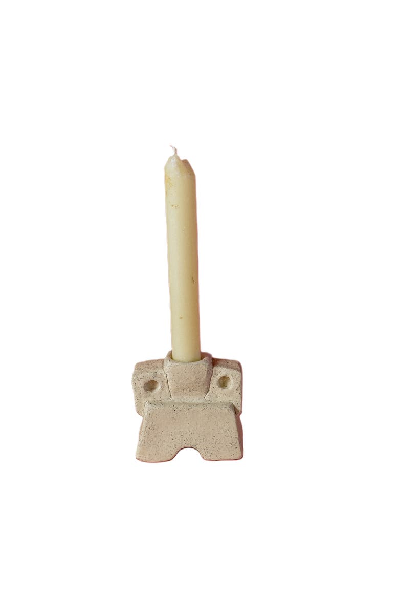 Ome Candle Holder, Main, color, White