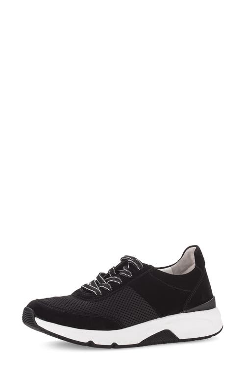 Gabor 63.334 Mixed Media Sneaker In Black