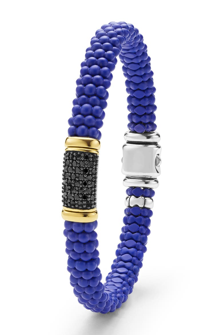Men's Two-Tone Matte Black Ceramic Black Diamond Bracelet, Alternate, color, TWO TONE