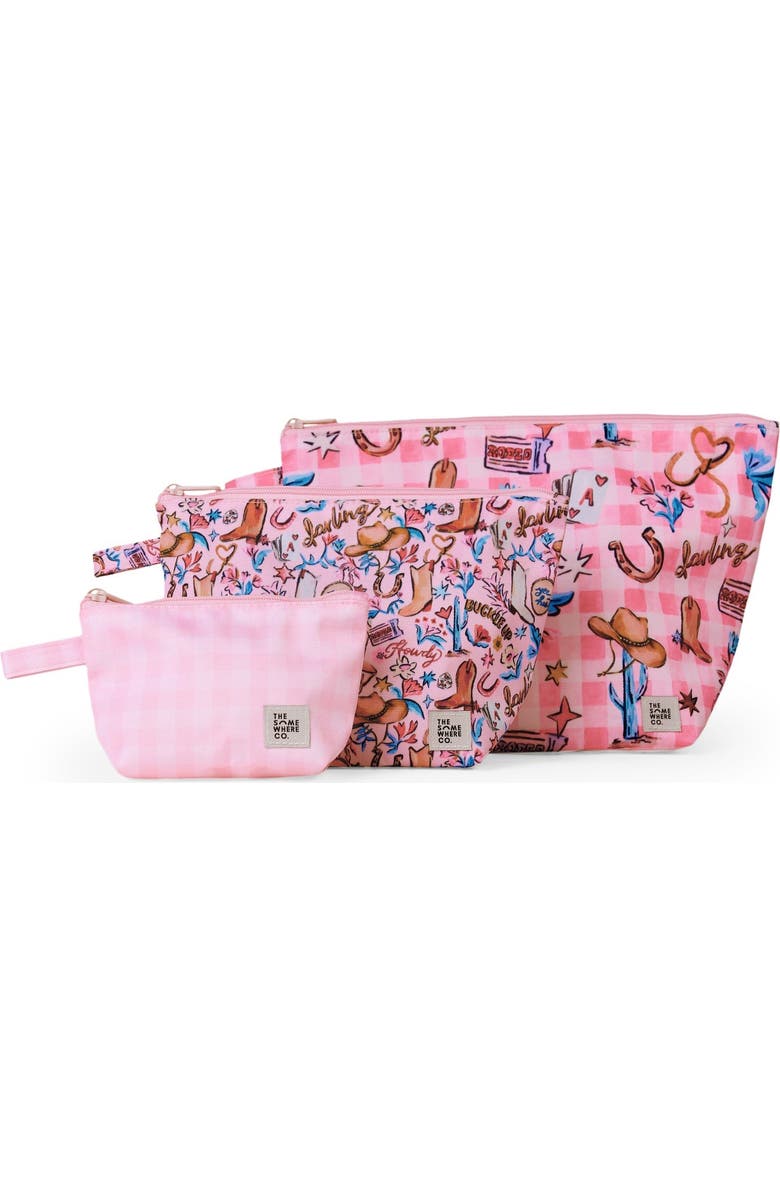 The Somewhere Co Buckle Up Handy Pouch Trio, Main, color, Buckle Up