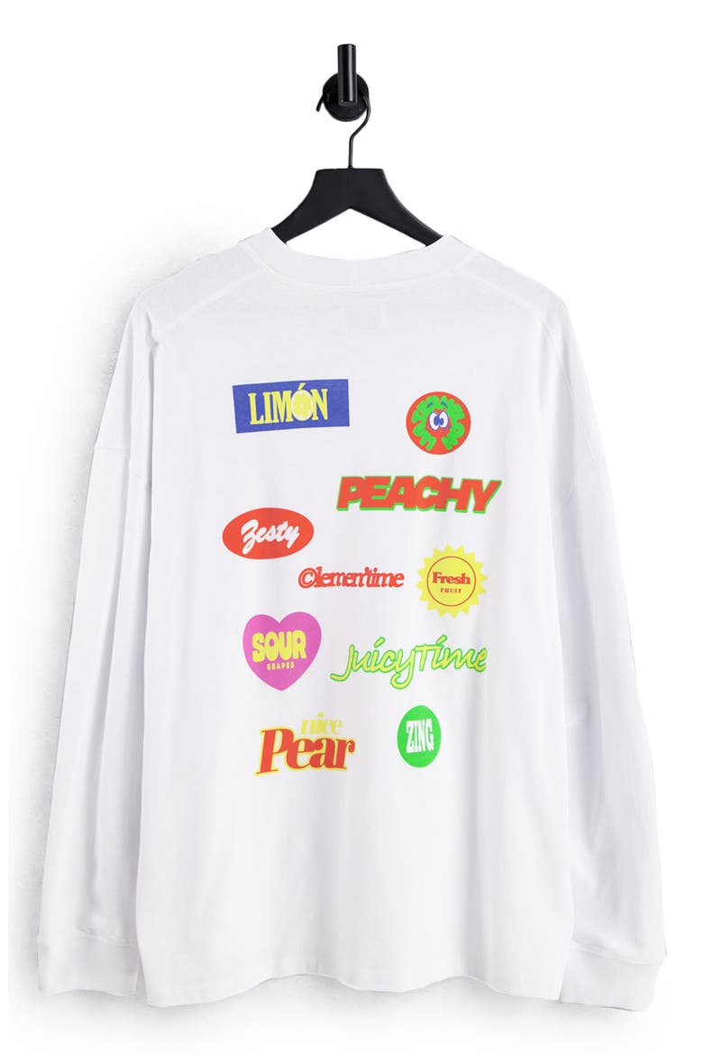 Men's Good Stuff Oversize Long Sleeve Stretch Cotton Graphic Tee, Alternate, color, WHITE