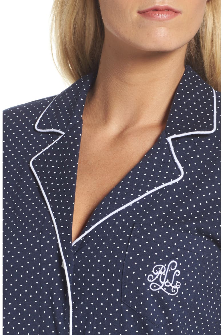 Cotton Jersey Sleep Shirt, Alternate, color, NAVDT