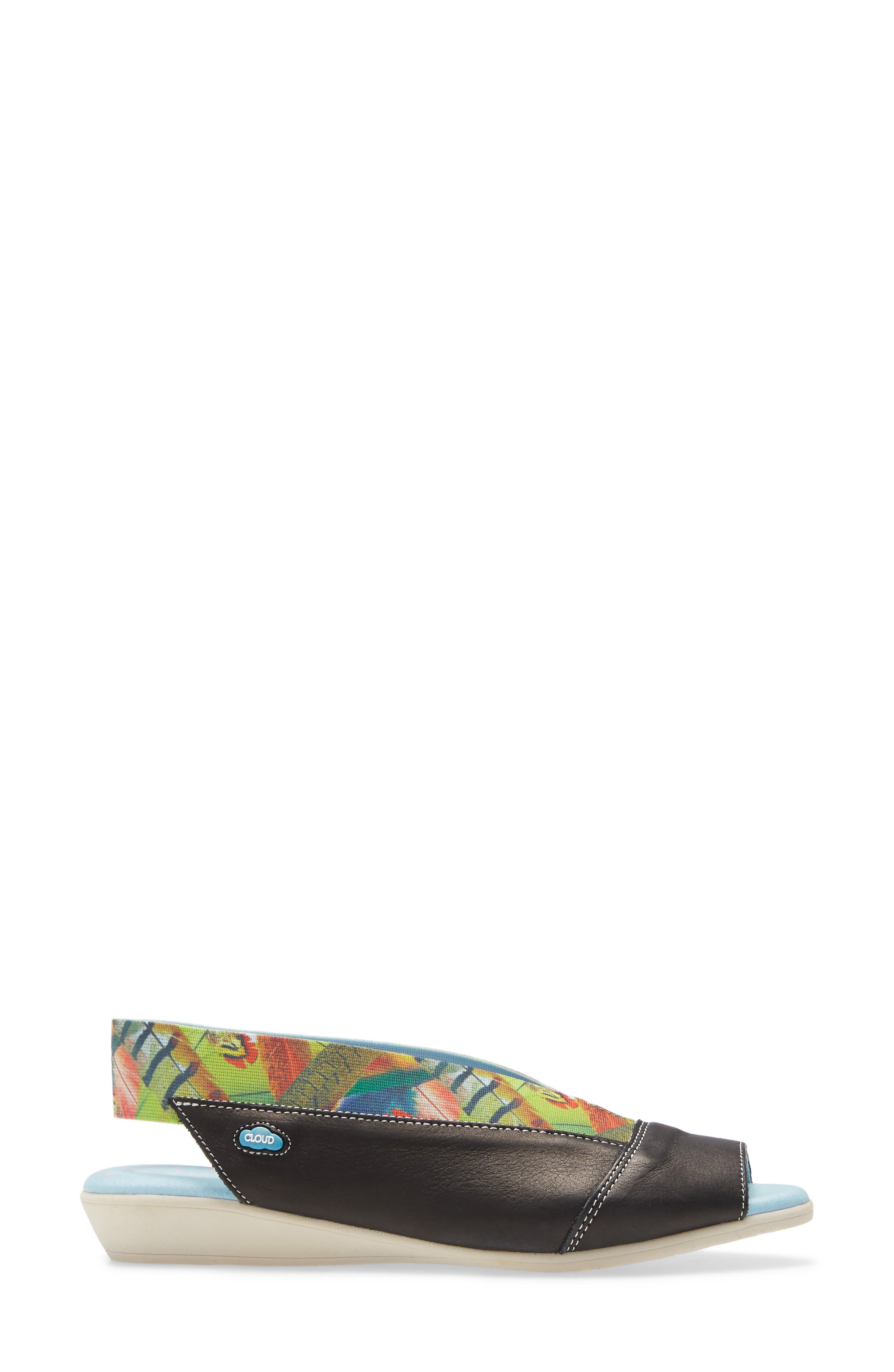 Caliber Slingback Sandal, Alternate, color, BLACK SAFARI LEATHER