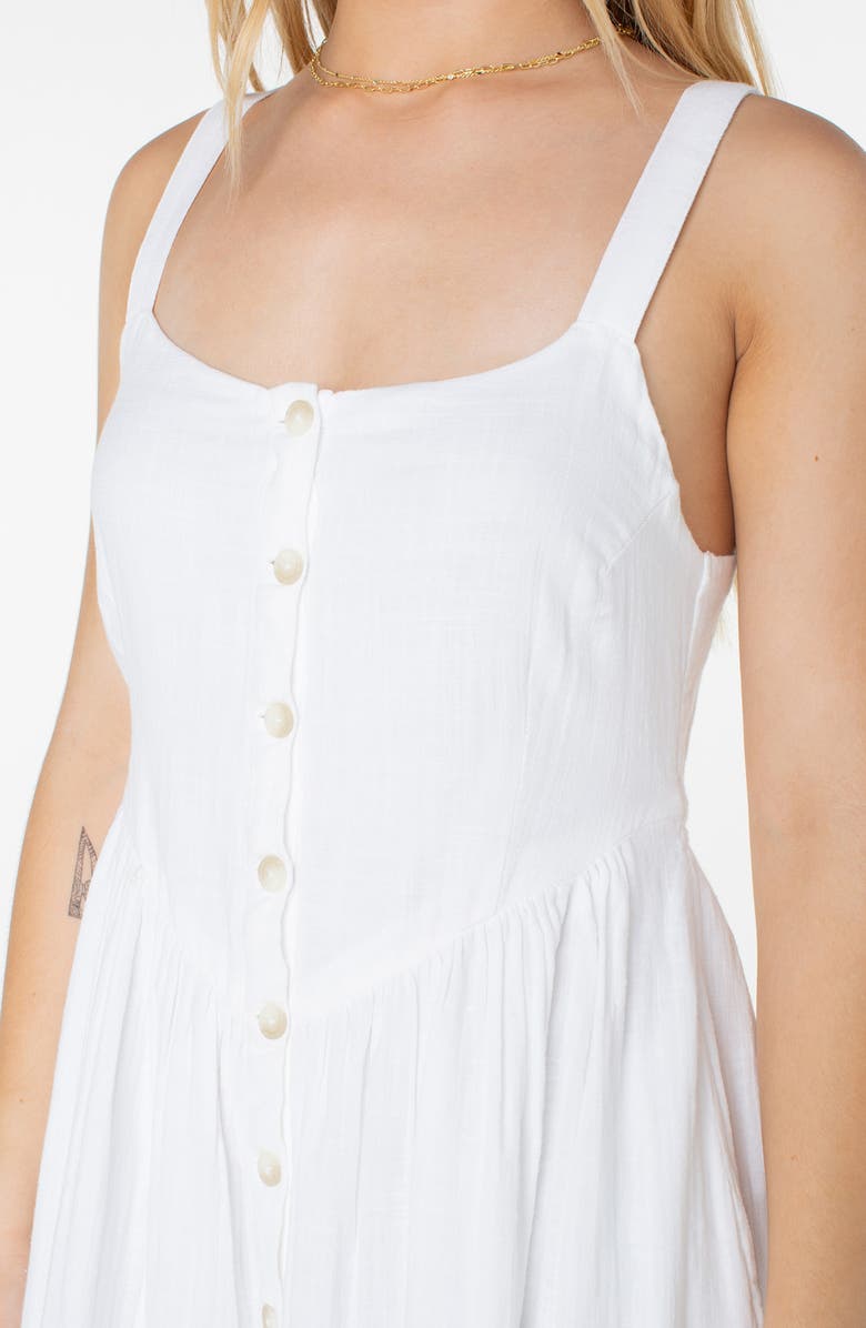 Roxy Brisa Cotton Midi Dress, Alternate, color, Snow White Solid