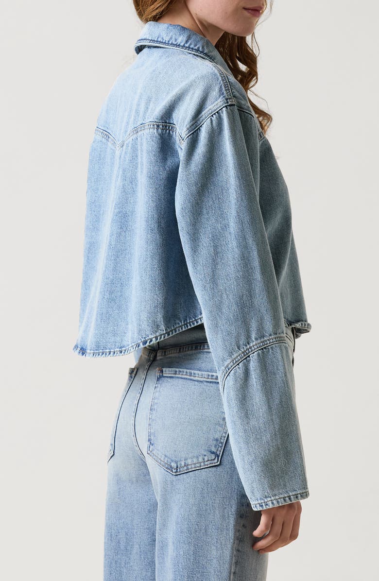 LE JEAN Swing Crop Denim Shirt Jacket, Alternate, color, 