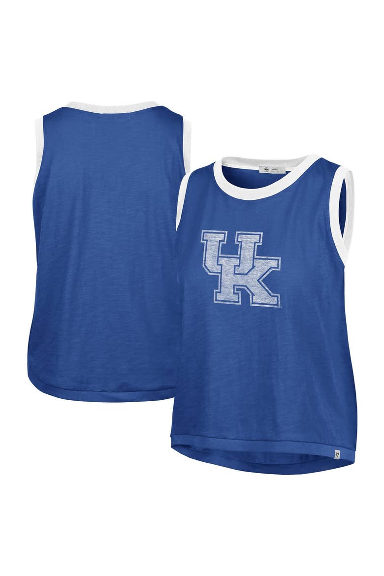 Women's '47 Royal Kentucky Wildcats Premier Ringer Tank Top, Alternate, color, Royal