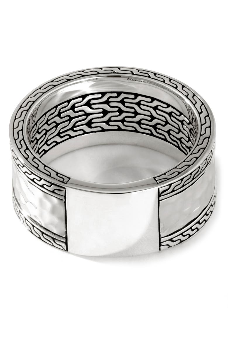 John Hardy Classic Chain Hammered Band Ring, Alternate, color,