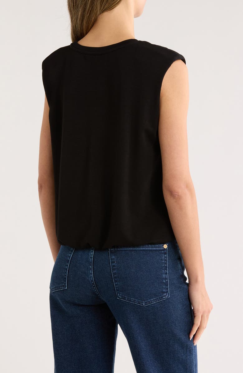 DR2 by Daniel Rainn Bubble Hem Muscle Tank, Alternate, color, Black