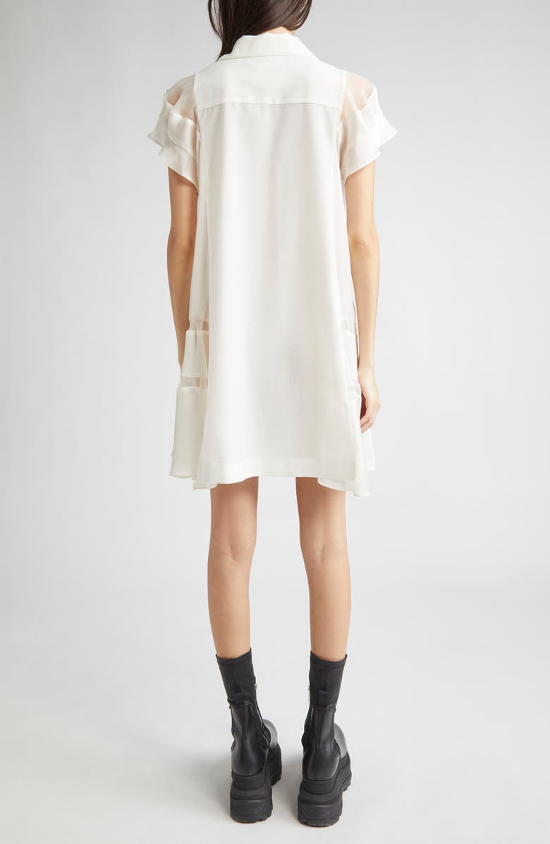 Sacai Mixed Media Shirtdress, Alternate, color,