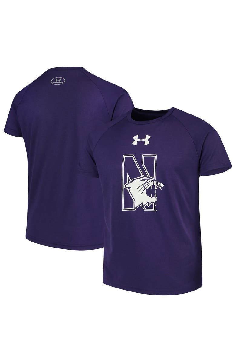 Under Armour Youth Under Armour Purple Northwestern Wildcats 2.0 Logo Tech T-Shirt, Main, color, 