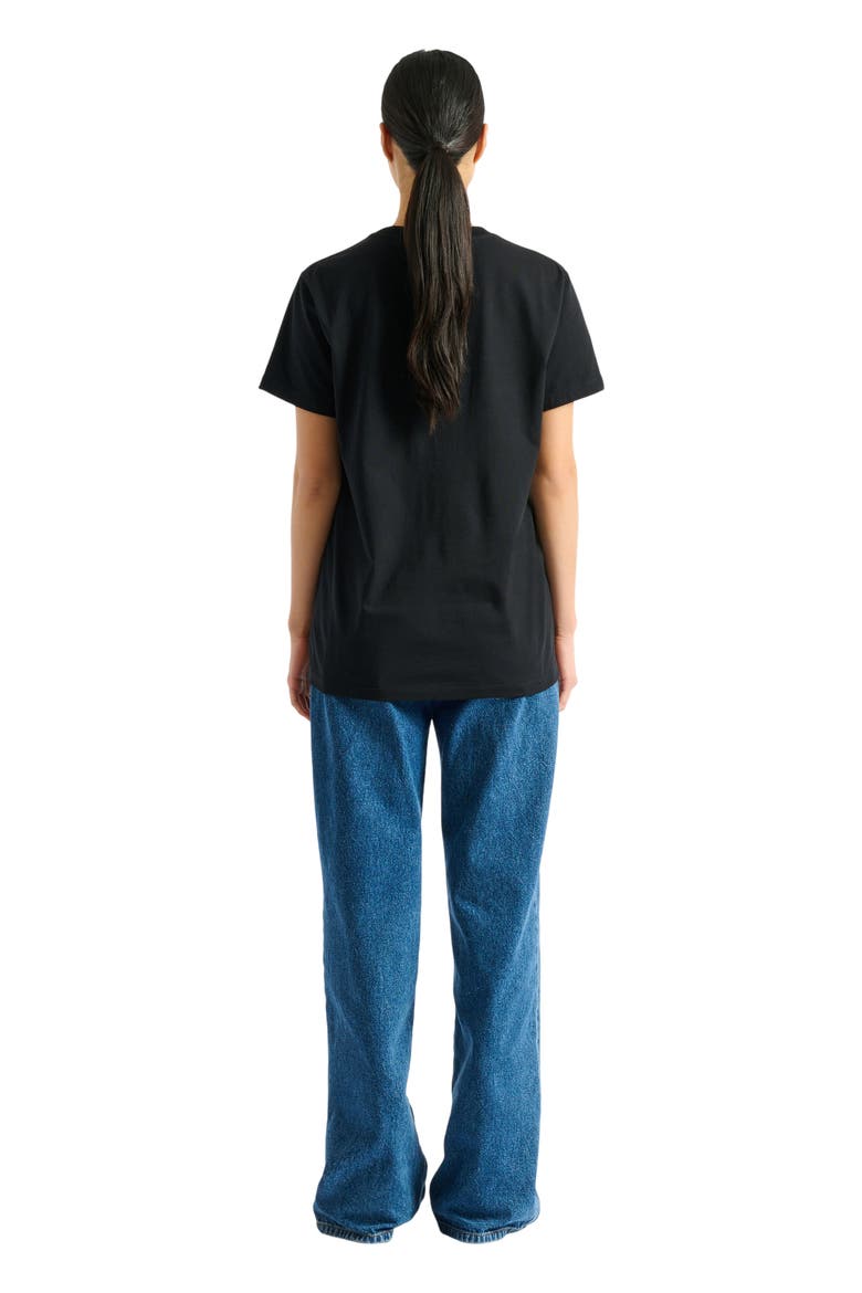 Embroidered Balmain Paris T-shirt, Alternate, color, black