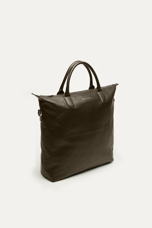 Want Les Essentiels De La Vie Want Les Essentiels O'hare Pebble-grained Leather Tote In Dark Brown