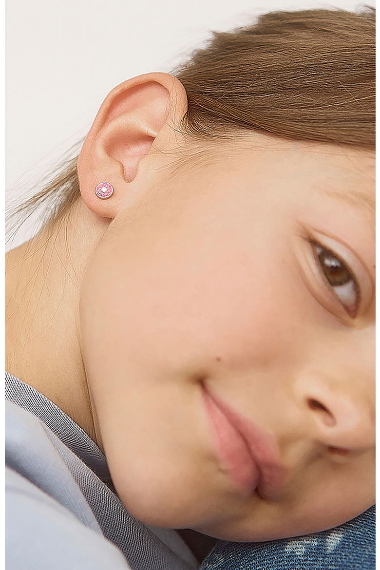 Frosted with Sprinkles Donut Earrings, Alternate, color, Purple