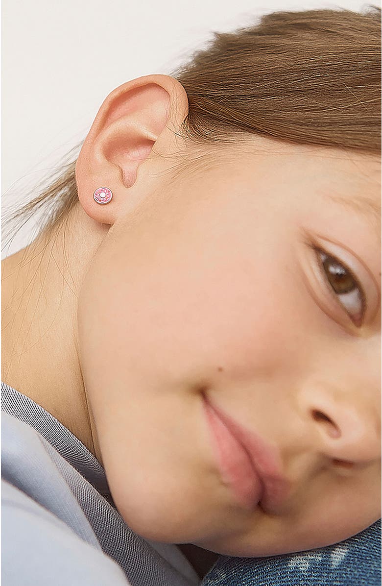 In Season Jewelry Frosted with Sprinkles Donut Earrings, Alternate, color, Purple