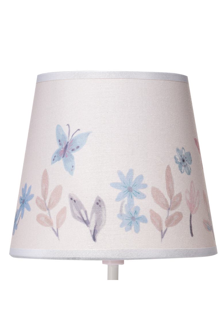 Baby Blooms Butterfly Nursery Lamp with Floral Shade & Bulb, Alternate, color, Pink