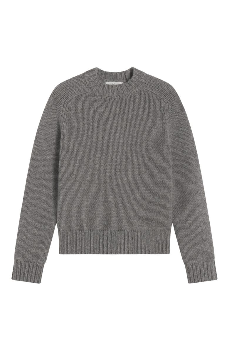 Almina Concept Knit Wool Crewneck Sweater, Alternate, color, Grey