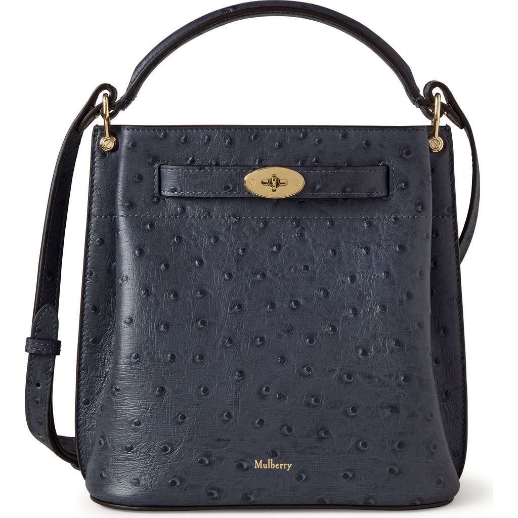 Mulberry Islington Ostrich Embossed Leather Bucket Bag In Animal Print