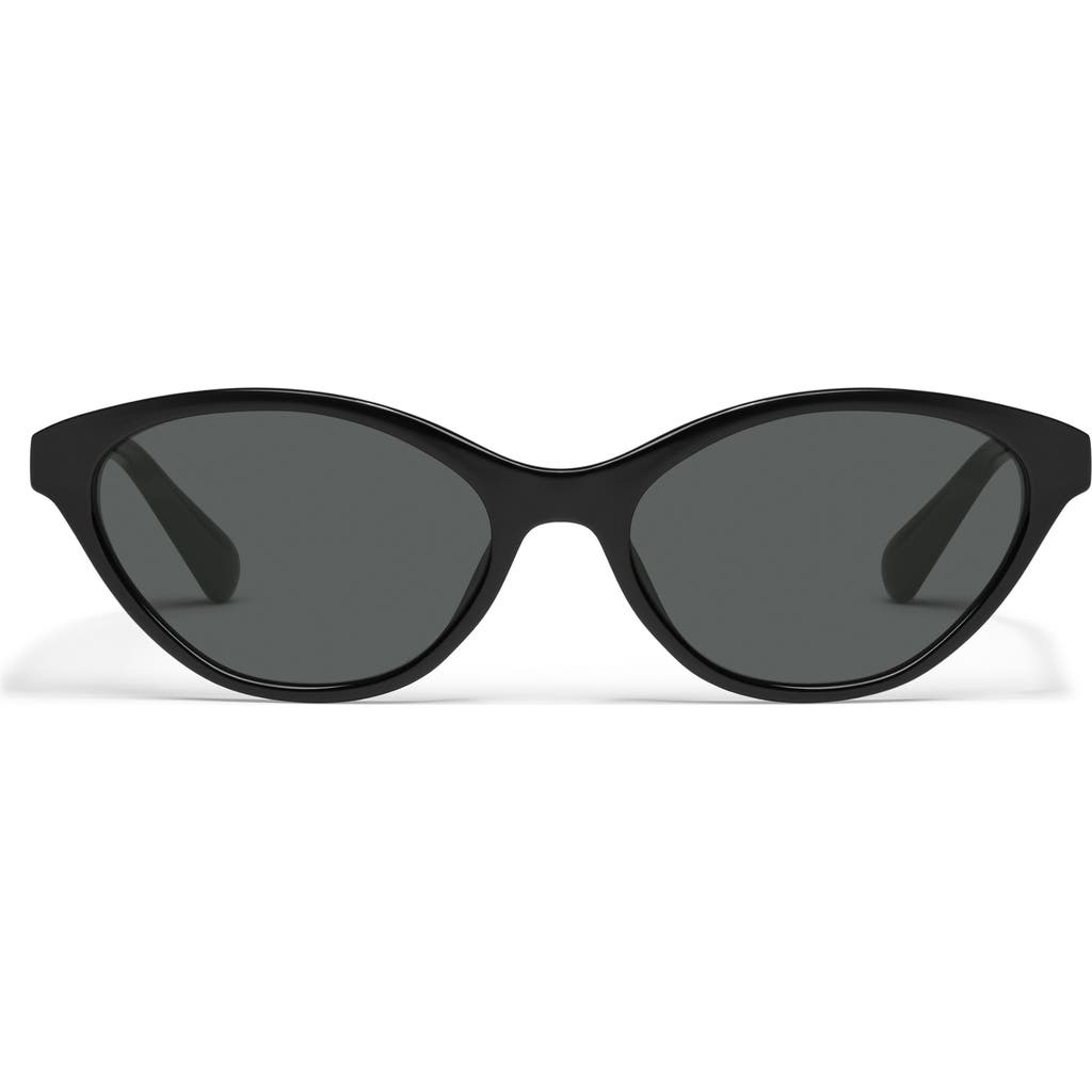 Quay Talk Nice 55mm Cat Eye Sunglasses In Black