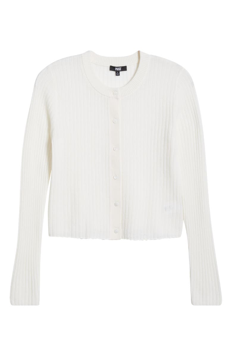 PAIGE Acqua Rib Cashmere Cardigan, Alternate, color, 
