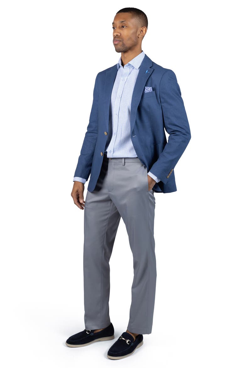 Linen Blend Sport Coat, Alternate, color, DENIM
