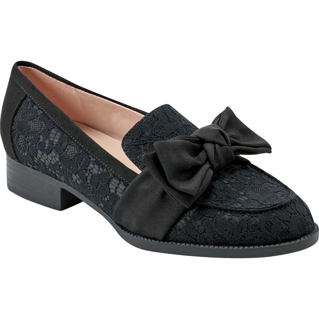 Bandolino Bow Loafer in Black Lace  product