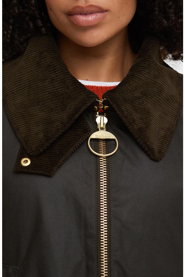 Allerston Water Repellent Waxed Cotton Jacket, Alternate, color, OLIVE