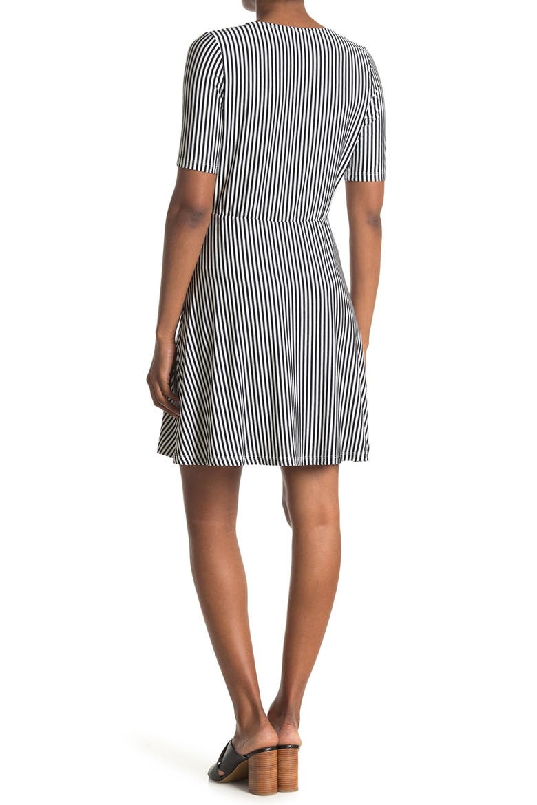 Striped A-Line Minidress, Alternate, color, NIGHT SKY