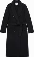 Reiss Maeve Belted Double Breasted Wool Blend Coat