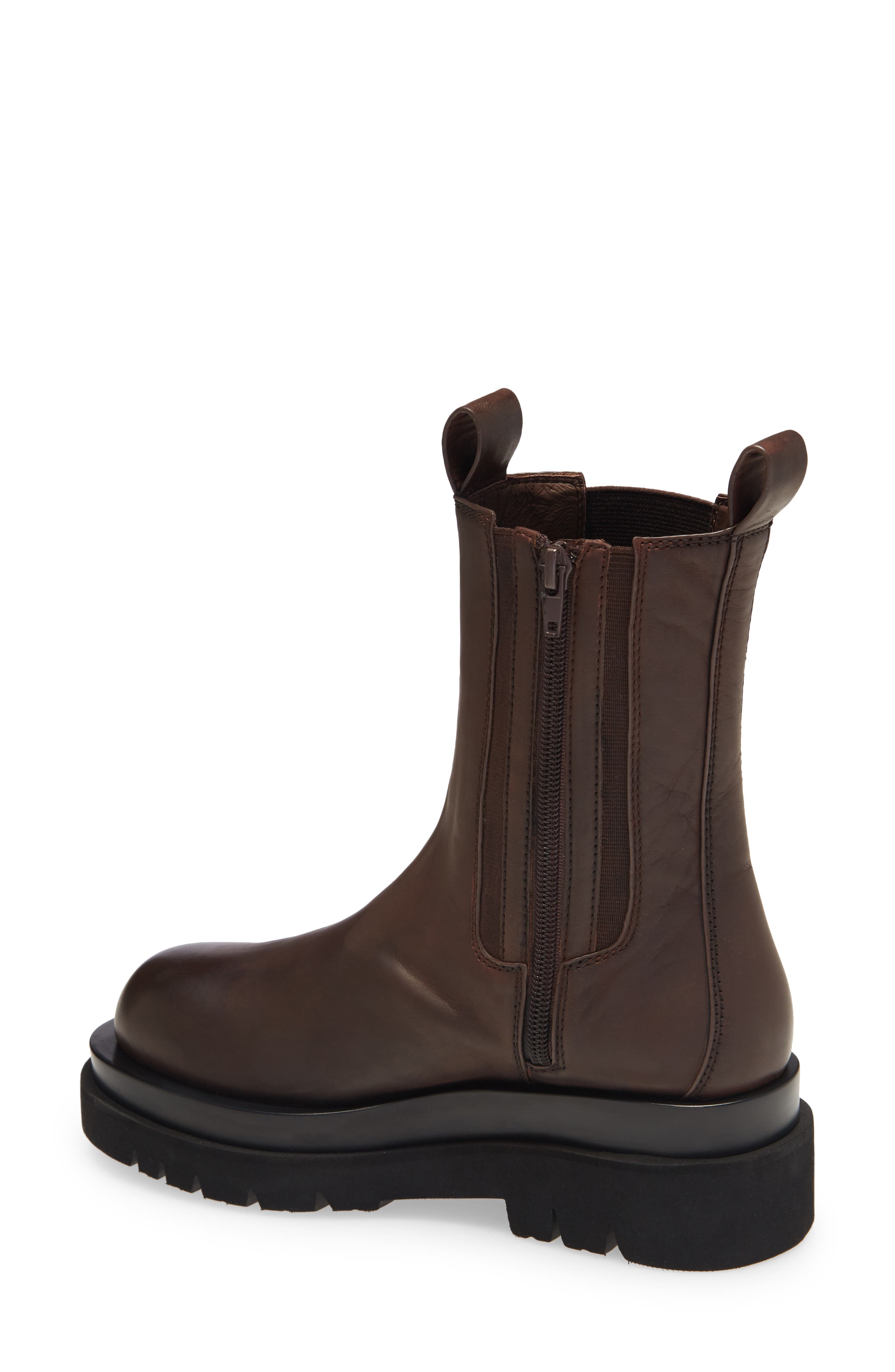 Tanked Chelsea Boot, Alternate, color, DARK BROWN