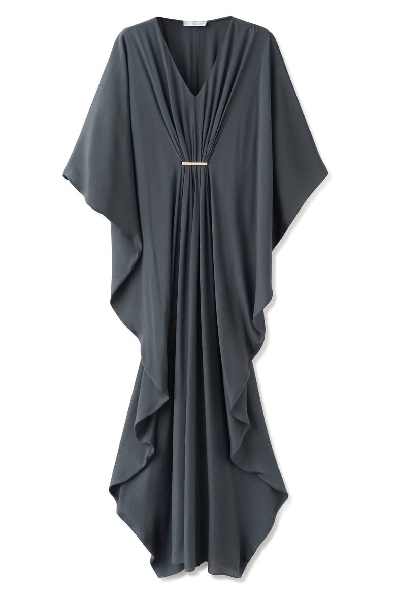 Drape Maxi Dress, Alternate, color, CHARCOAL
