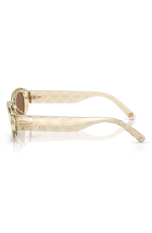 Tory Burch 52mm Rectangular Sunglasses In Yellow