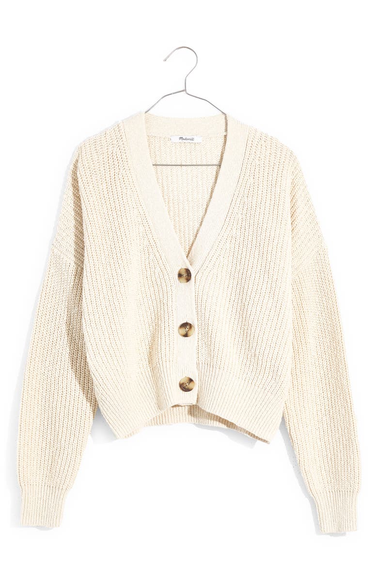 Madewell Greywood Crop Cardigan Sweater, Alternate, color, 