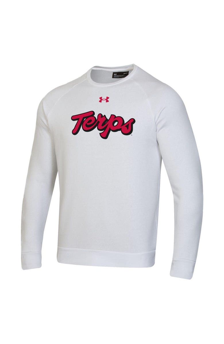 Under Armour Men's Under Armour White Maryland Terrapins Script All Day Pullover Sweatshirt, Alternate, color, 