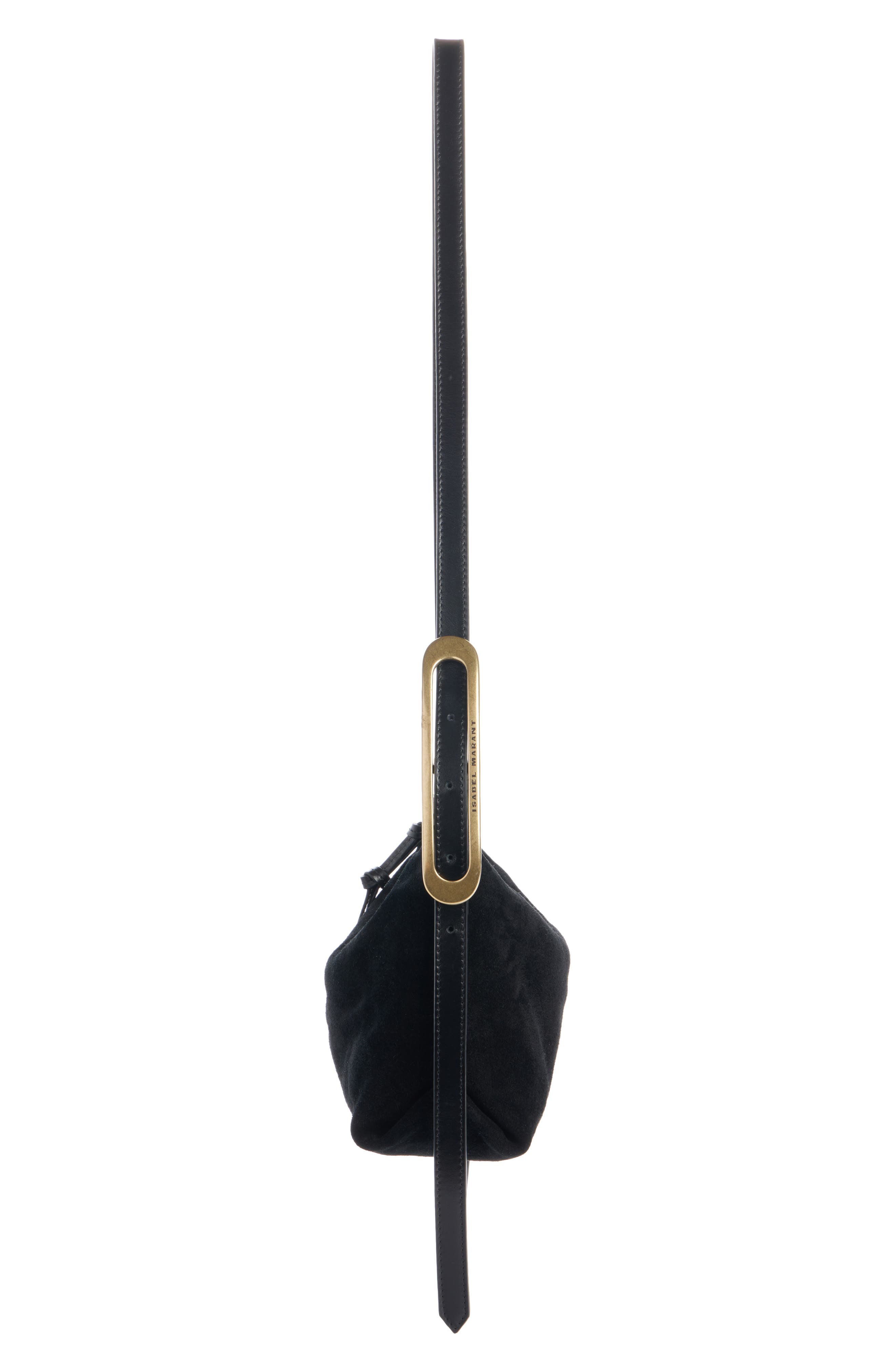 Isabel Marant Mini Leyden Suede Hobo Bag, Alternate, color, 