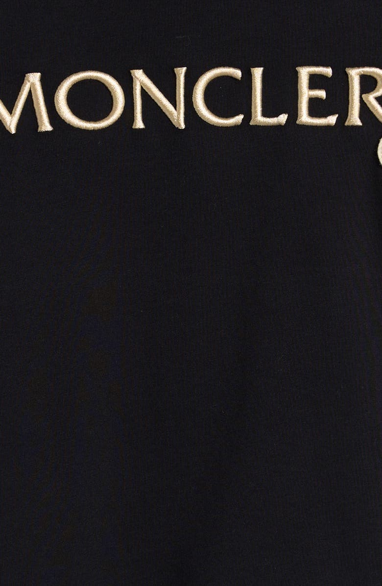 Moncler Kids' Embroidered Logo Cotton T-Shirt, Alternate, color, 